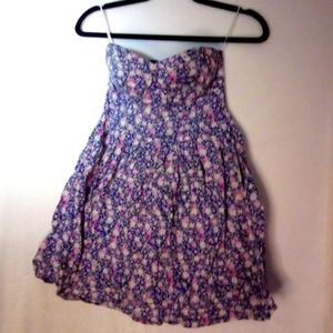Say What mini floral dress - pink blue